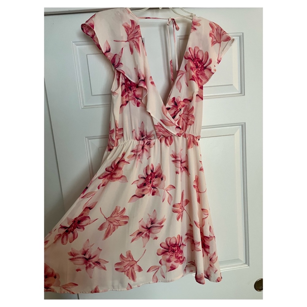 Pink floral dress